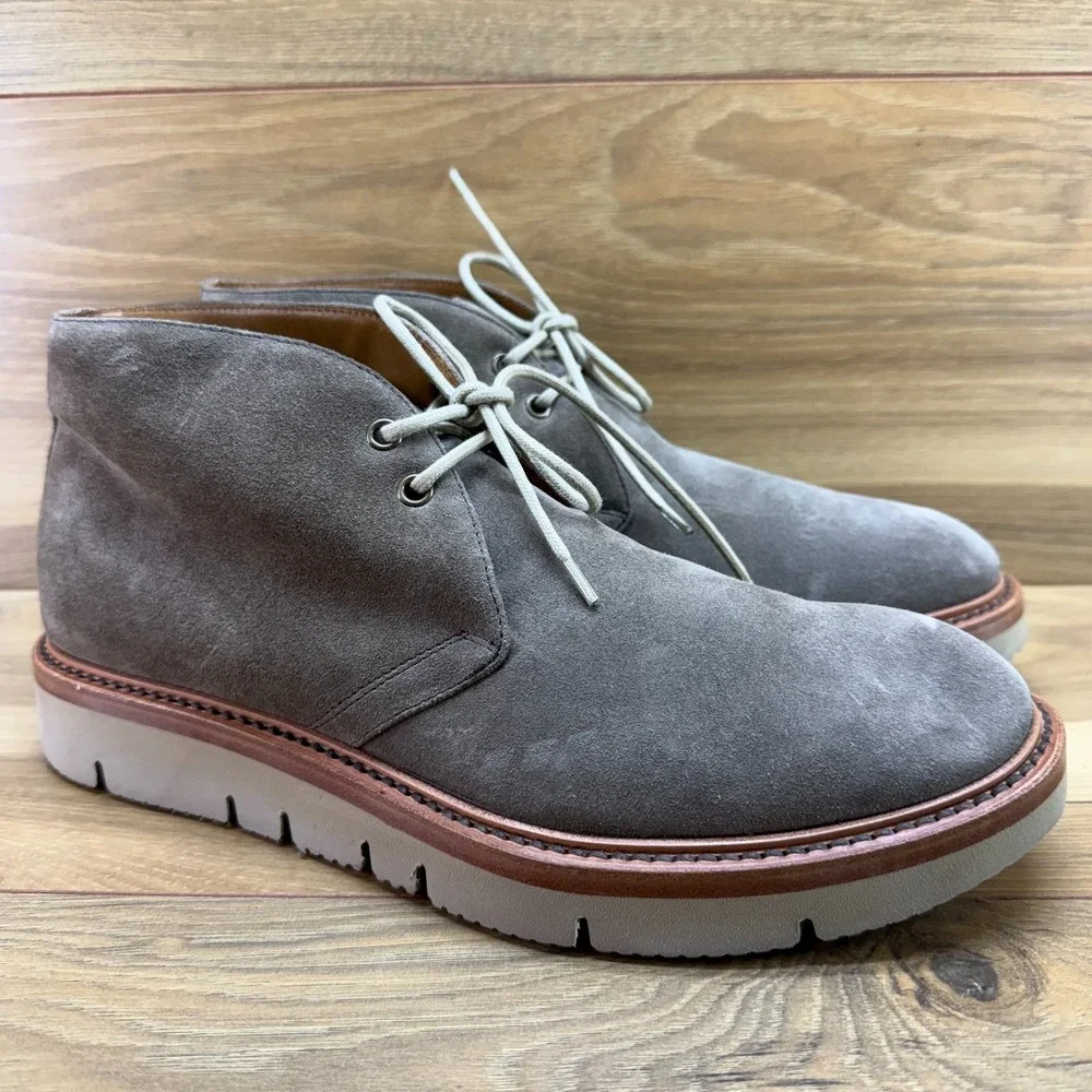 Antonio Maurizi Taupe Suede Chukka Boots Mens 8 EU 41 Vibram Minimalist Business